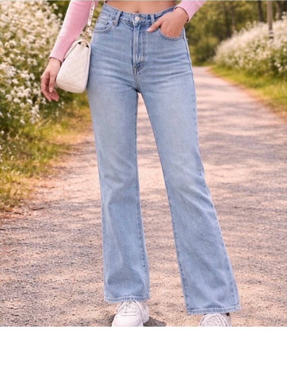 Levis Premium Ribcage Straight Ankle Jeans Light Wash Blue High Rise Size 27